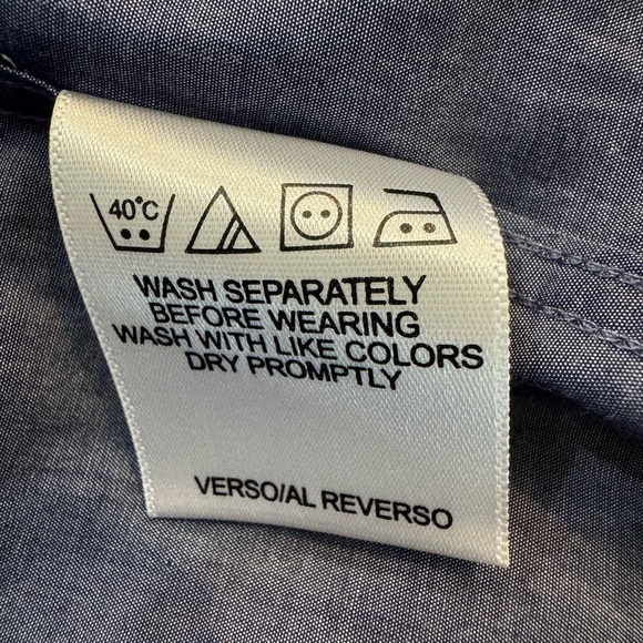 Ben Sherman The Original Men’s Button Down Shirt Sz 16.5, 34-35, L Dk Blue - Picture 4 of 7